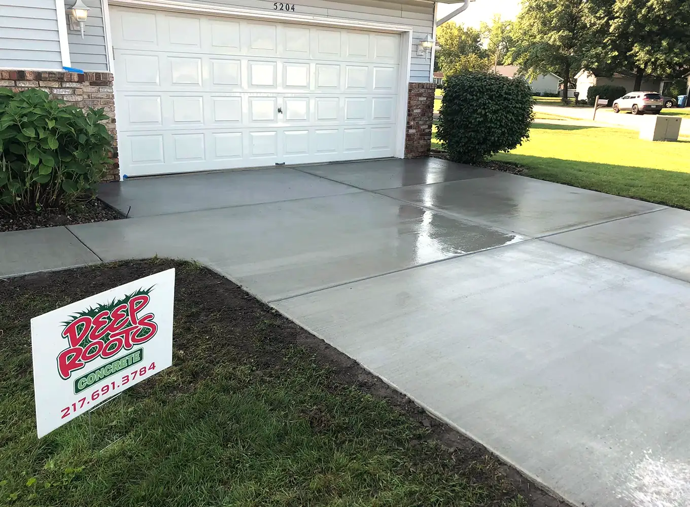driveway installed by local concrete contractors in springfield illinois
