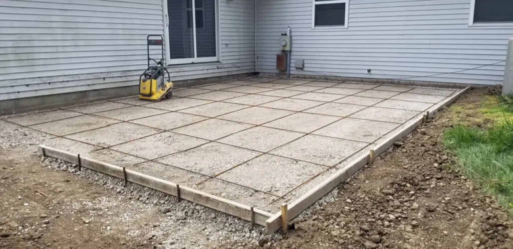 poured concrete patio construction springfield il