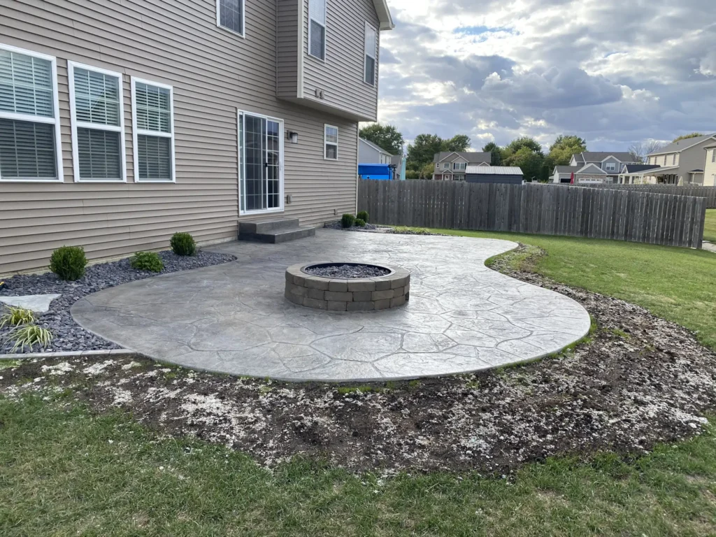 patio with stamped concrete springfield il