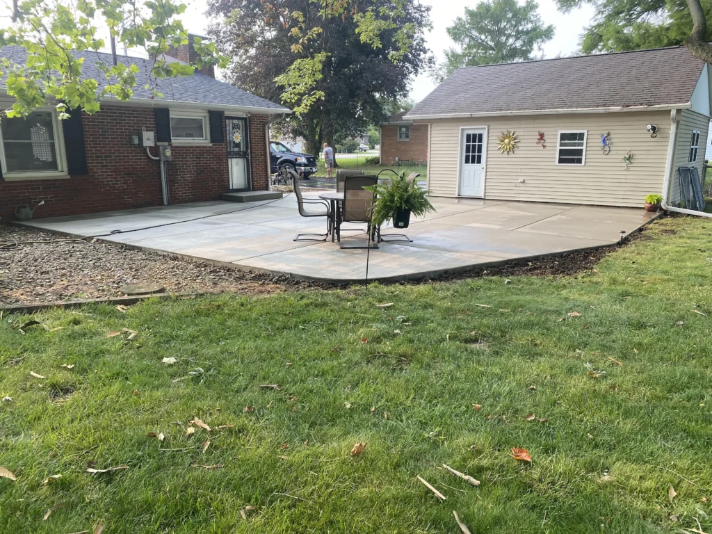 paved concrete patio springfield illinois