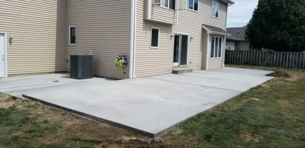poured concrete patio springfield il