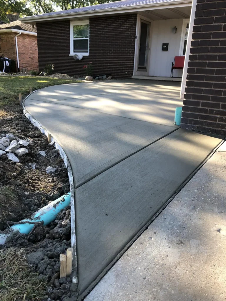 concrete walkway installation contractor springfield illinois