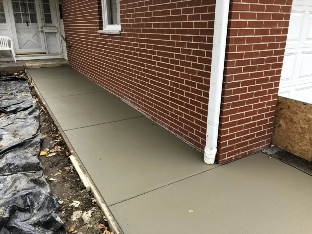 paved concrete residential entryway springfield illinois