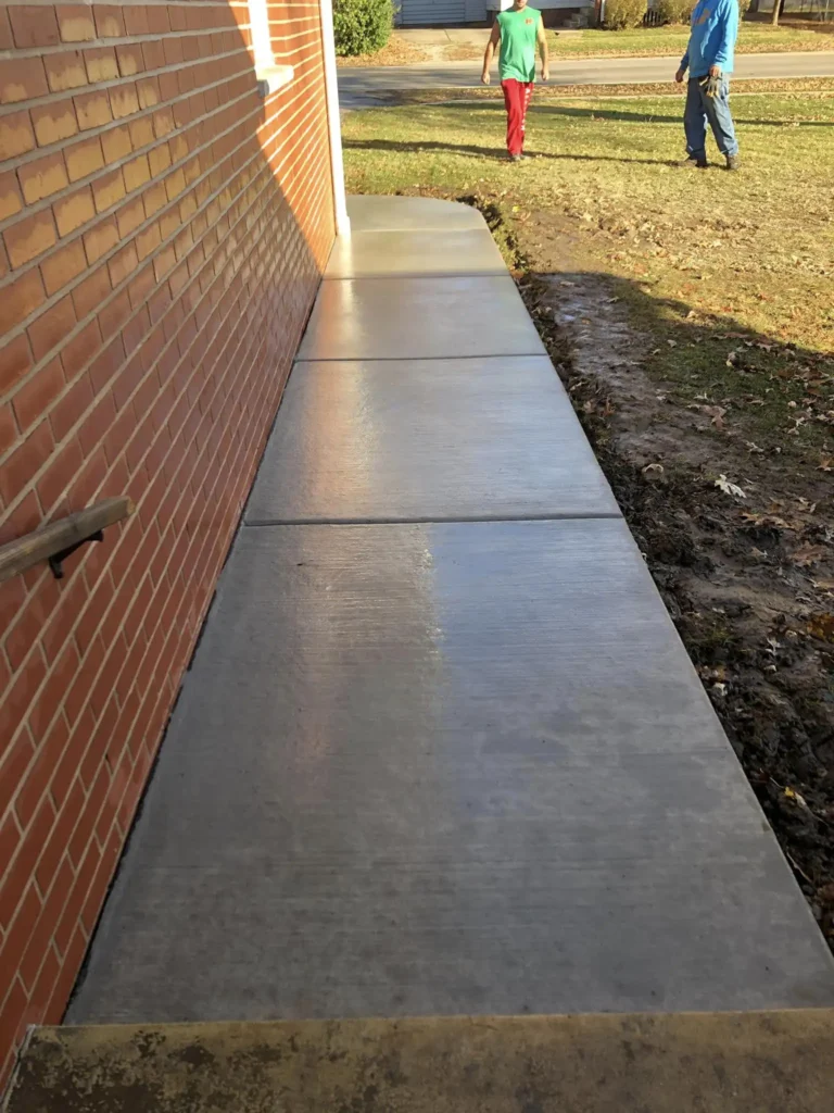 residential poured concrete entryway installation contractor springfield illinois