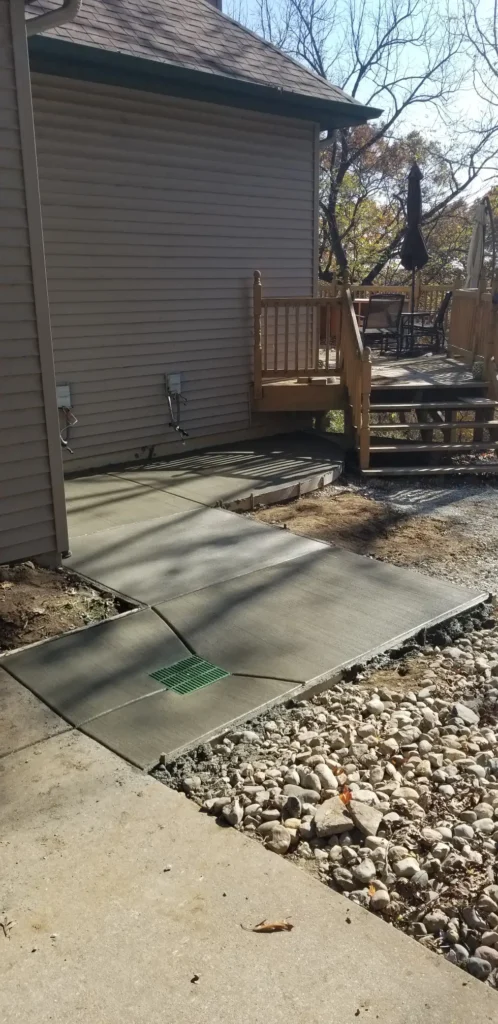 newly installed concrete walkway springfield illinois